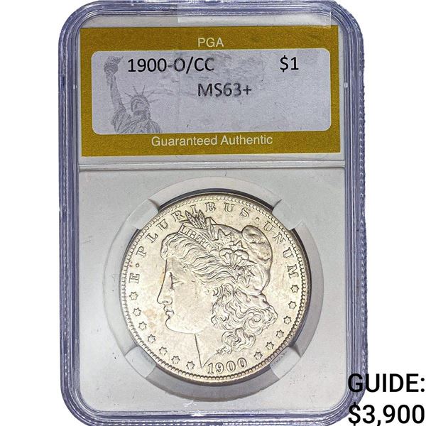 1900-O/CC Morgan Silver Dollar PGA MS63+