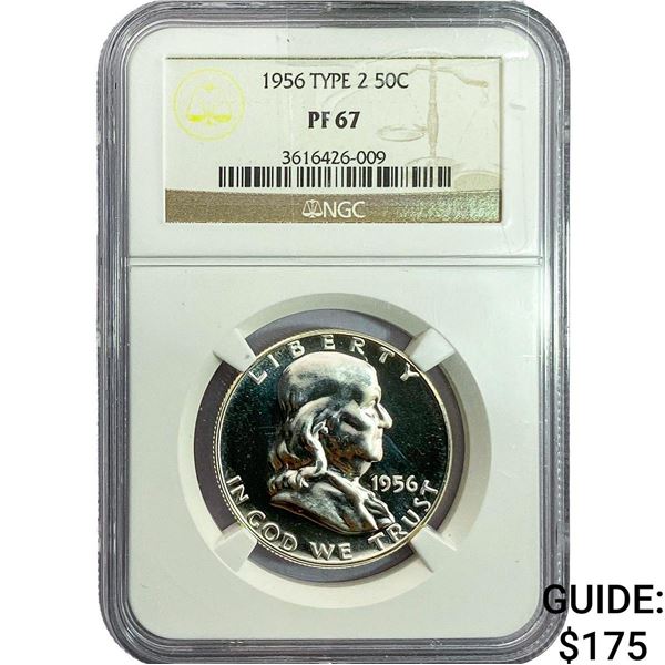1956 Franklin Half Dollar NGC PF67 Type 2
