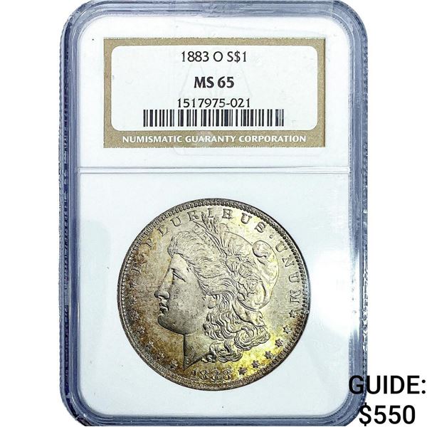 1883-O Morgan Silver Dollar NGC MS65
