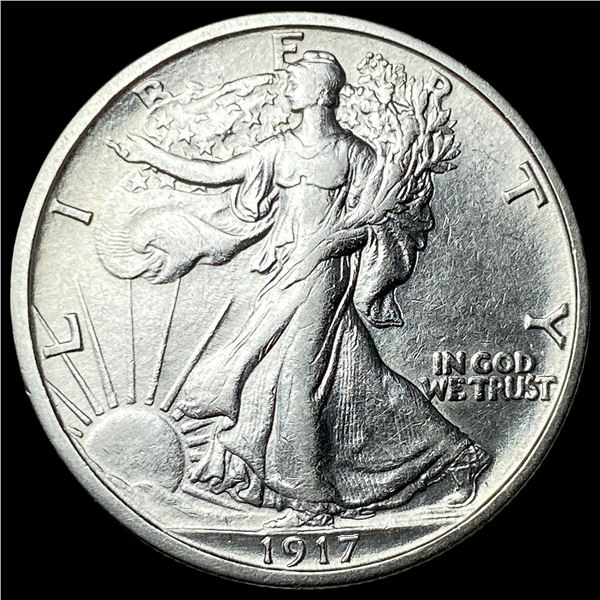 1917-S Silver Walking Liberty Half Dollar  CLOSELY UNCIRCULATED
