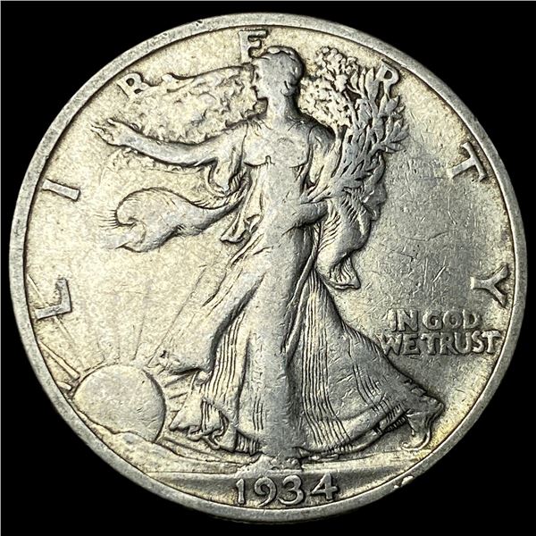 1934-S Silver Walking Liberty Half Dollar  NEARLY UNCIRCULATED