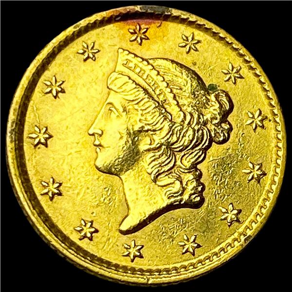 1853 Gold $1 Liberty Head Type 1 CLOSELY  UNCIRCULATED