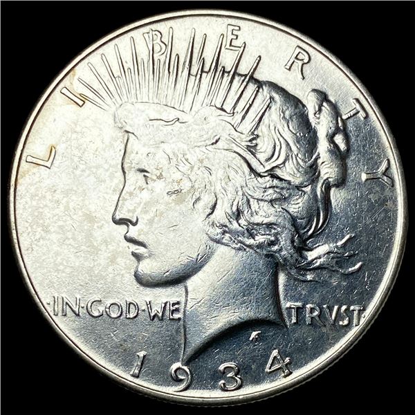 1934 Silver Peace Dollar CLOSELY UNCIRCULATED