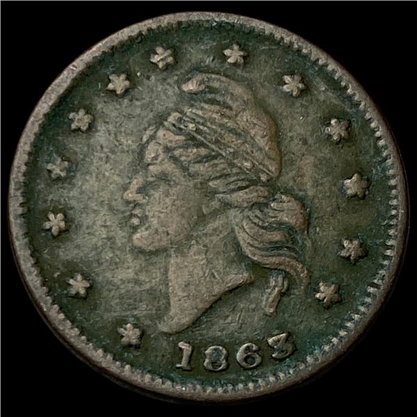 1863 Civil War Token-Army & Navy NEARLY  UNCIRCULATED