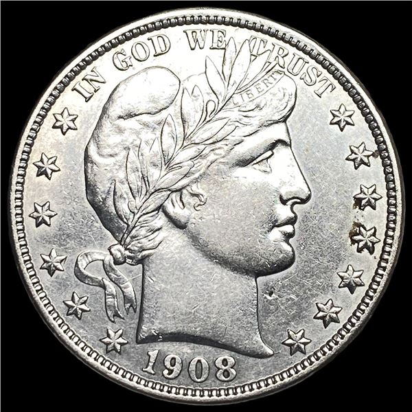 1908-D Silver Barber Half Dollar CLOSELY  UNCIRCULATED