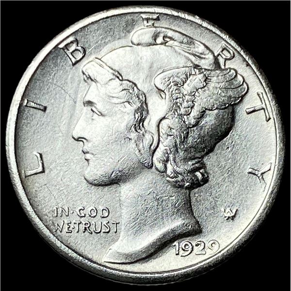 1929-S Silver Mercury Dime CLOSELY  UNCIRCULATED