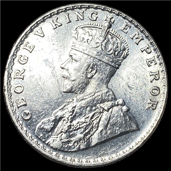 1919 British-India Silver 1 Rupee  UNCIRCULATED