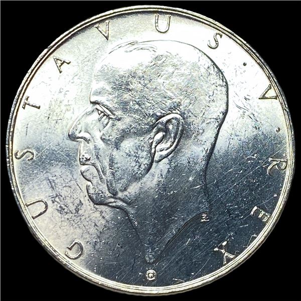 1938 Sweden Silver 2 Kroner UNCIRCULATED
