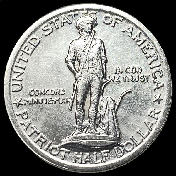 1925 Silver Lexington-Concord Half Dollar  CLOSELY UNCIRCULATED