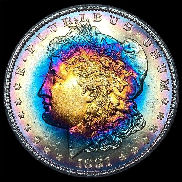 1881-S Toned Silver Morgan Dollar  UNCIRCULATED