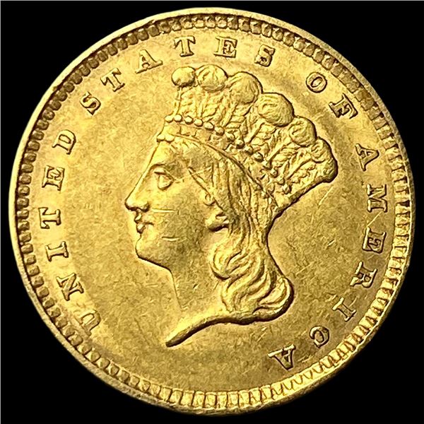 1857 Gold $1 Indian Princess Type 3 CLOSELY  UNCIRCULATED