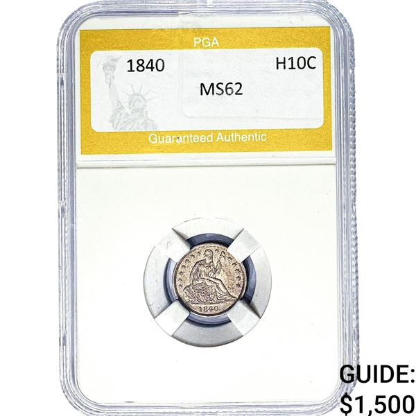 1840 Seated Liberty Half Dime PGA MS62
