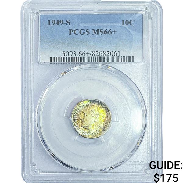 1949-S Roosevelt Dime PCGS MS66+