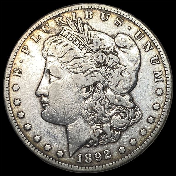 1892-CC Morgan Silver Dollar ABOUT  UNCIRCULATED