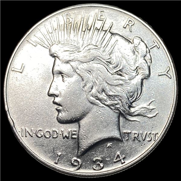 1934 Silver Peace Dollar NEARLY UNCIRCULATED