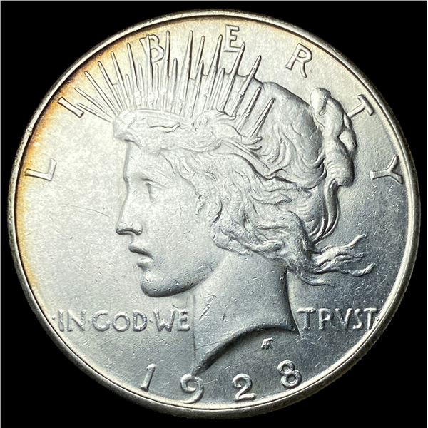 1928-S Silver Peace Dollar CHOICE AU
