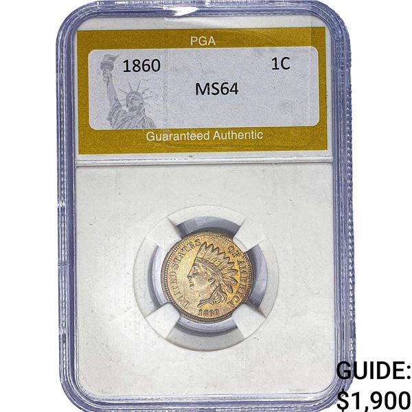 1860 Indian Head Cent PGA MS64