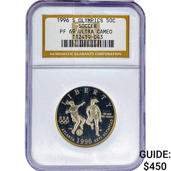 1996-S 50C Olympics Soccer NGC PF69 Ultra  Cameo