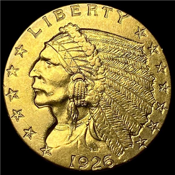 1926 Indian Head Gold $2.50 Quarter Eagle  CLOSELY UNCIRCULATED