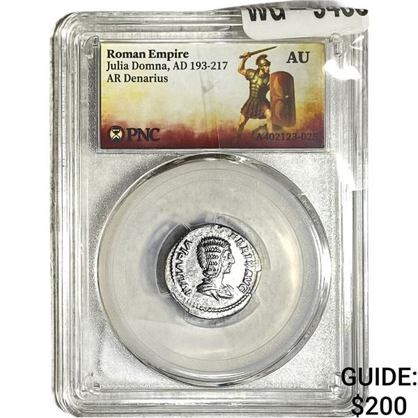 Roman Empire Julia Domna 193-217 AD Silver  Denarius PNC AU