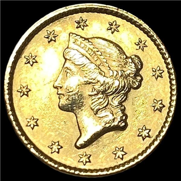 1851 Gold $1 Liberty Head Type 1 CHOICE AU