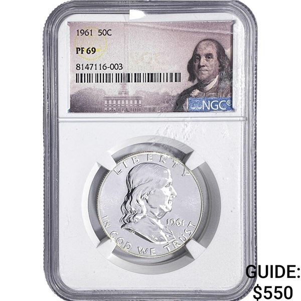 1961 Franklin Half Dollar NGC PF69