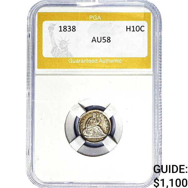 1838 Seated Liberty Half Dime PGA AU58