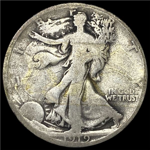 1919-D Silver Walking Liberty Half Dollar  NICELY CIRCULATED