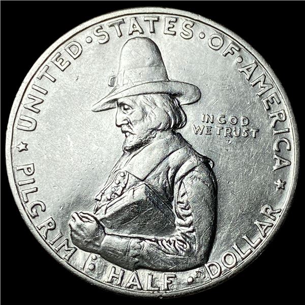 1920 Silver Pilgrim Half Dollar CLOSELY  UNCIRCULATED