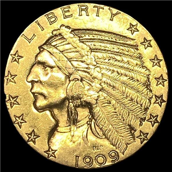 1909-D Indian Head $5 Gold Half Eagle CLOSELY  UNCIRCULATED