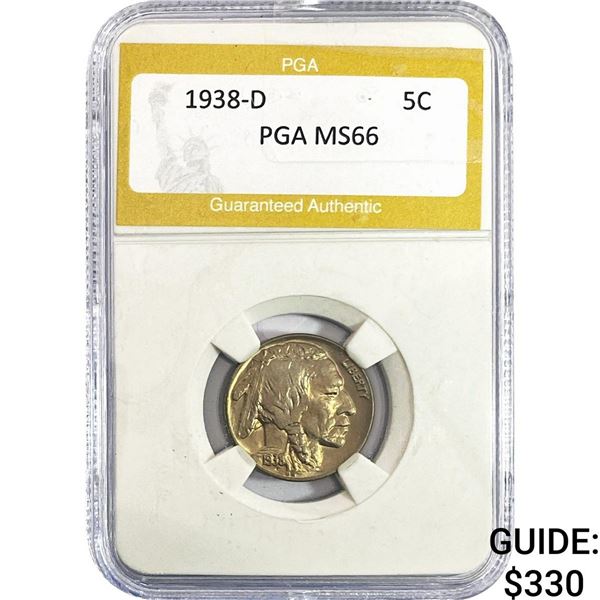 1938-D Buffalo Nickel PGA MS66