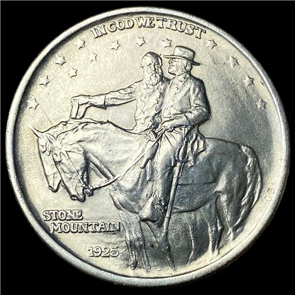 1925 Silver Stone Mountain Half Dollar CHOICE  BU