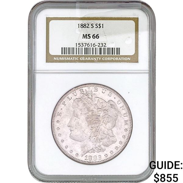 1882-S Morgan Silver Dollar NGC MS66