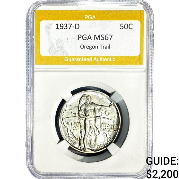 1937-D Oregon Trail Half Dollar PGA MS67