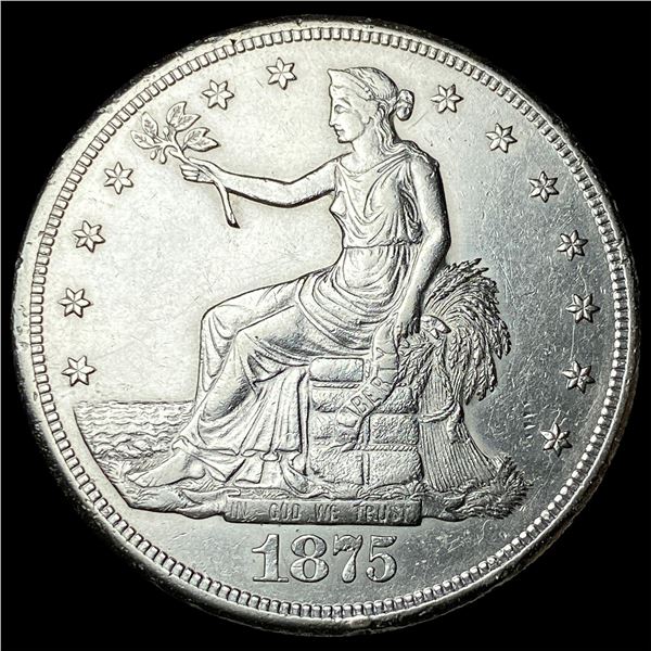 1875-S Silver Trade Dollar CLOSELY  UNCIRCULATED