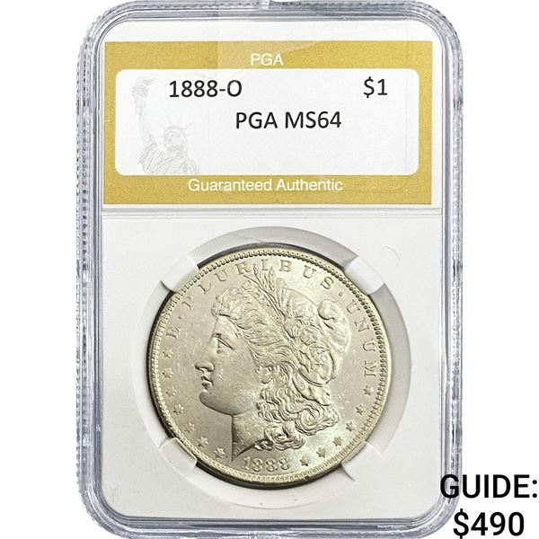 1888-O Morgan Silver Dollar PGA MS64