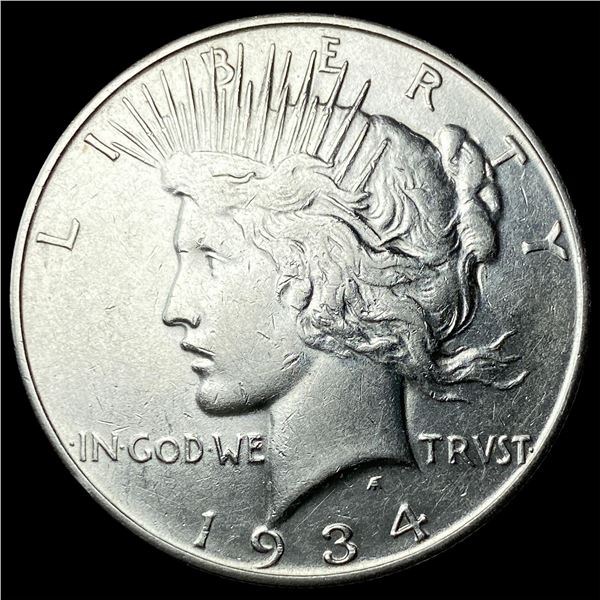 1934-D Silver Peace Dollar CHOICE AU