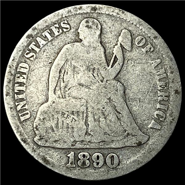1890 Silver Seated Liberty Dime NICELY  CIRCULATED