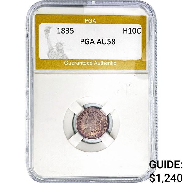 1835 Capped Bust Half Dime PGA AU58