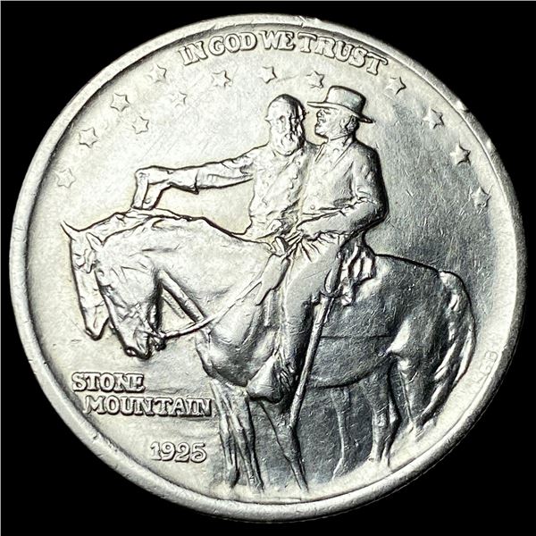 1925 Silver Stone Mountain Half Dollar  CLOSELY UNCIRCULATED