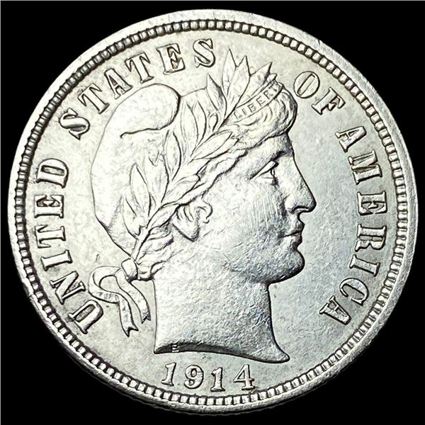 1914-D Silver Barber Dime CLOSELY  UNCIRCULATED