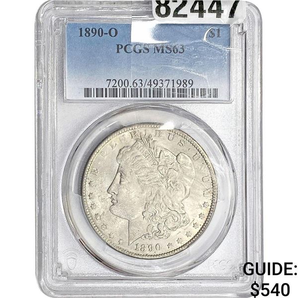 1890-O Morgan Silver Dollar PCGS MS63