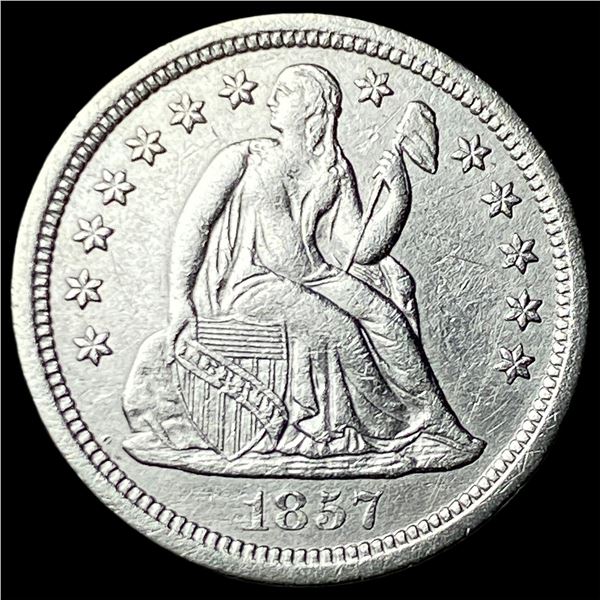 1857-O Silver Seated Liberty Dime CHOICE AU