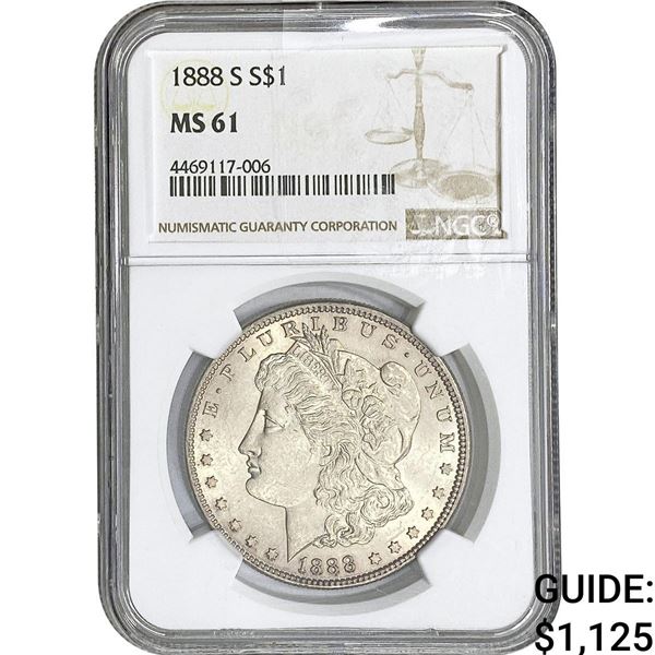 1888-S Morgan Silver Dollar NGC MS61