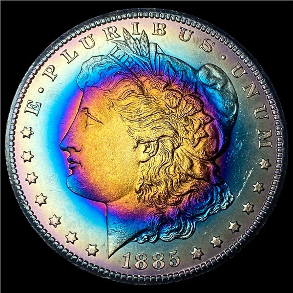 1885-CC Toned Silver Morgan Dollar  UNCIRCULATED