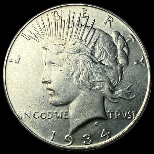 1934 Peace Silver Dollar CHOICE AU