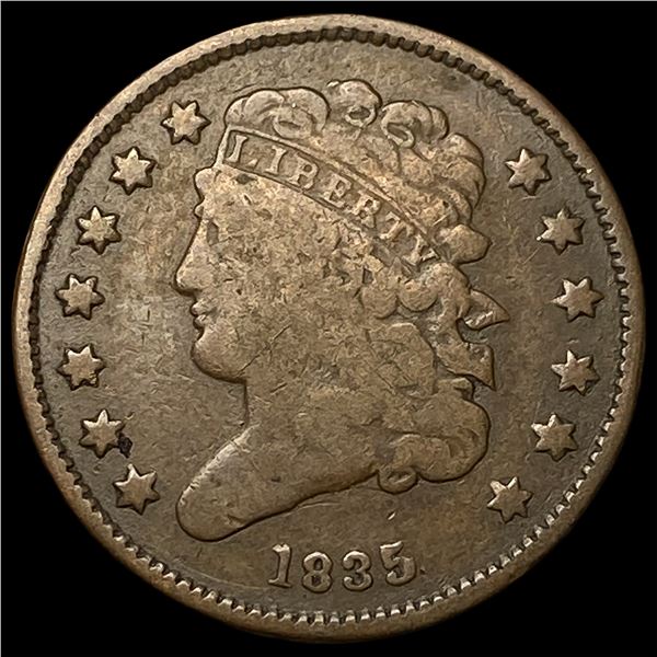 1835 Classic Head Half Cent LIGHTLY  CIRCULATED