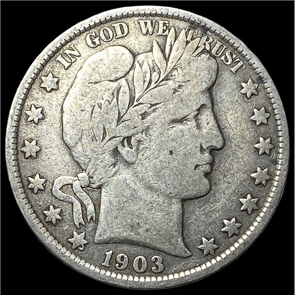 1903 Silver Barber Half Dollar LIGHTLY  CIRCULATED