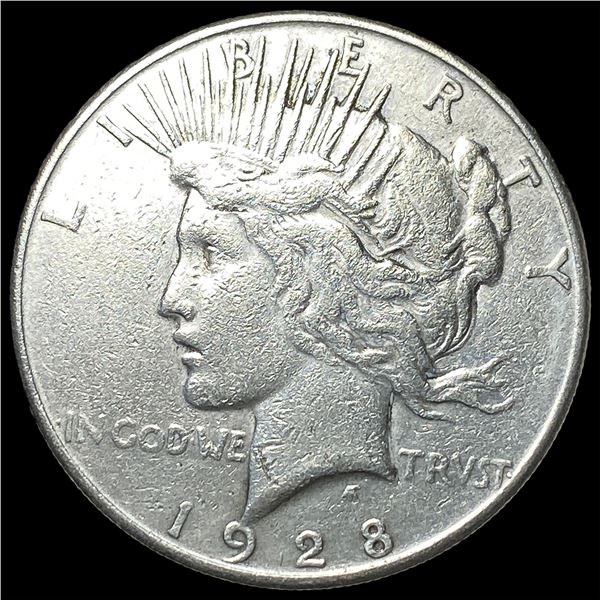 1928-S Silver Peace Dollar ABOUT UNCIRCULATED