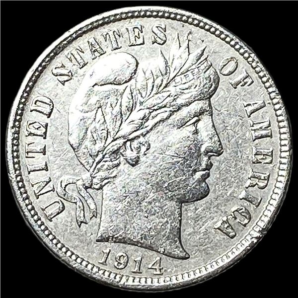 1914-D Silver Barber Dime CLOSELY  UNCIRCULATED